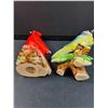 Image 5 : Cardinal & Blue Jay Ceramic Bird Figurines - 8" Tall