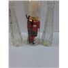 Image 3 : (2) Clear Glass Flower Vases & Scottish Solider Figurine