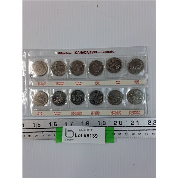 Canadian Coin Collection - 1999 Millennium Quarter Edition w/Case