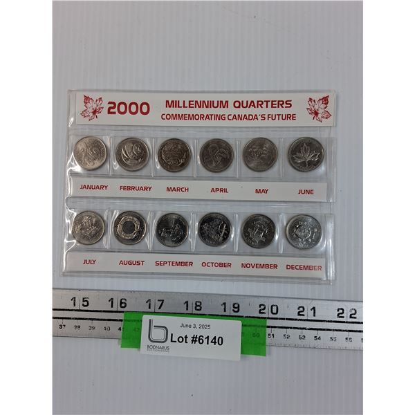 Canadian Coin Collection - 2000 Millennium Quarter Edition in Case