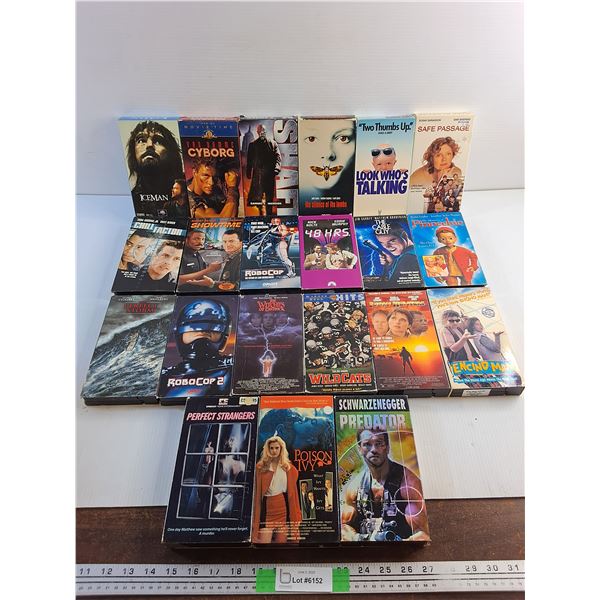 Various VHS Movies - RoboCop2, Iceman and Pinocchio