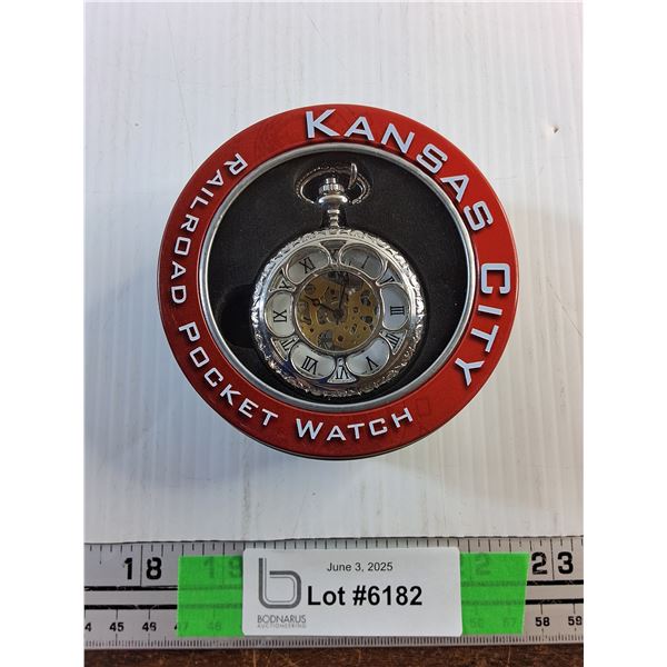 Kansas City Railroad Pocket Watch - New
