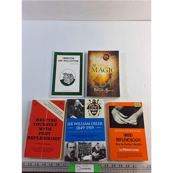 (5) Books - Mildred Carter, Rhonda Byrne and Sir William Osler