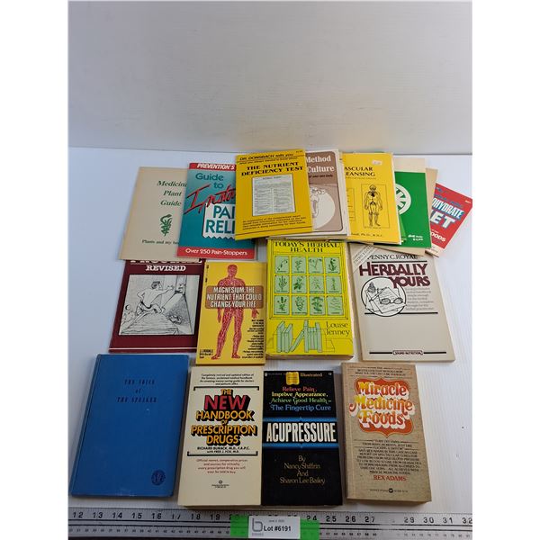 Various Books - Miracle Medicine Food, Medicine Plant Guide and The Nutrient Deficiency Test