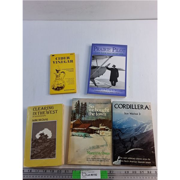 Various Books - Cordillera, Prairie Pilot and Cider Vinegar