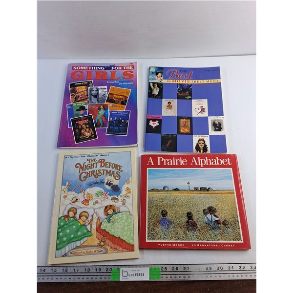 Various Books - A Prairie Alphabet, The Night Before Christmas and Something More for the Girls