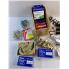 Image 2 : Various Office Supplies - Solid Brass Fasteners, Plastic Tabs, Clips, Pins and Misc