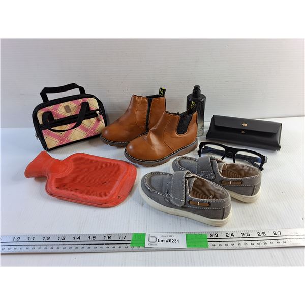 Kids Shoes, Glasses, Magic Code Perfume, Miniature Bag and Back Warmer