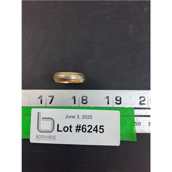 ^ Wedding Band - 10K Gold Stamp - Ring Size 8.75 -