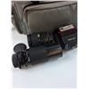 Image 7 : Canon T50 Film Camera w/Flash, (2) Zoom Lenses & Carrying Bag