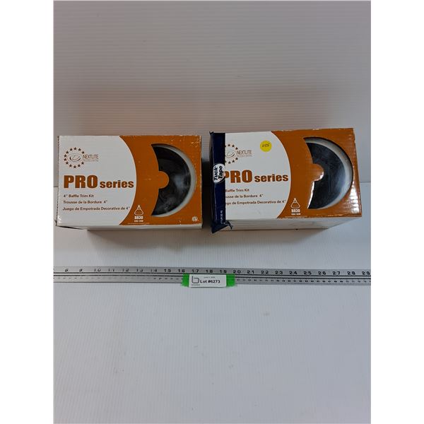 (2) 4" Baffle Trim Kit from Heat Bulb Light