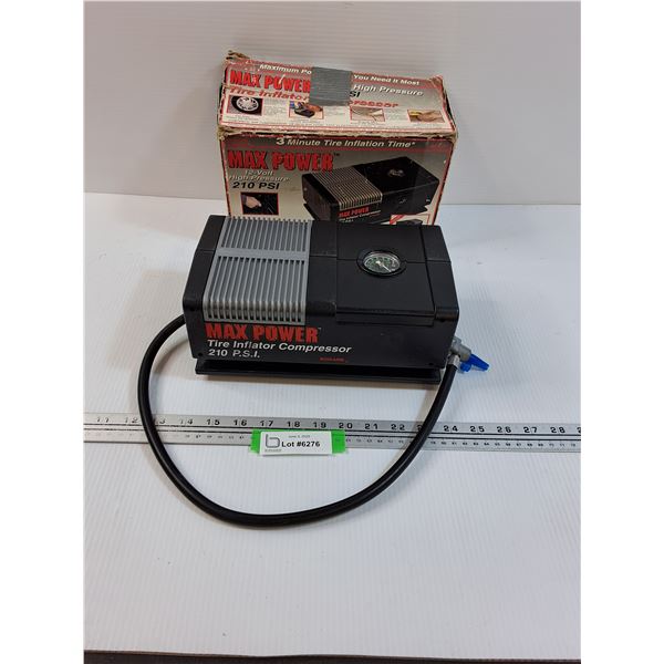 Max Power Tire Inflator Compressor - May Need Batteries