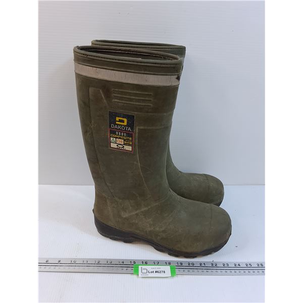 Dakota Mens Work Rubber Boots - Size 12 - Steel Toe