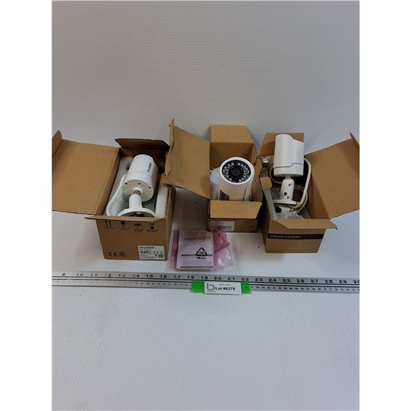 (3) Outdoor Security Cameras - Appears New, Untested