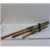 Image 1 : (3) Decorative Samurai Sword Set - 39"  x30" x 20"