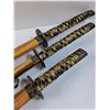 Image 2 : (3) Decorative Samurai Sword Set - 39"  x30" x 20"