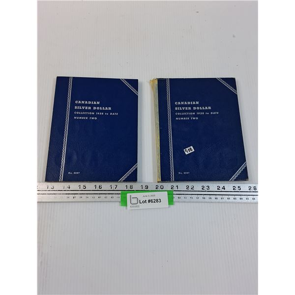 (2) Canadian Coin Booklets (EMPTY): Silver Dollar - Starting 1958