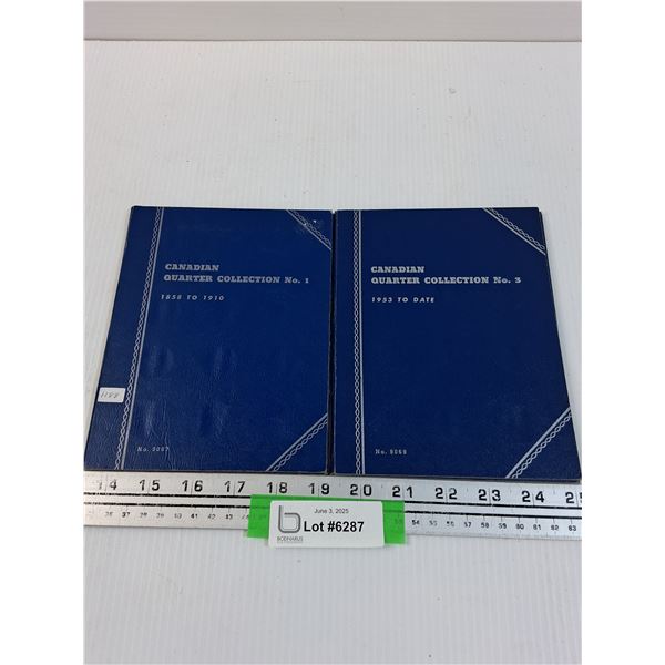 (2) Canadian Quarter Booklets (EMPTY): Years 1858+