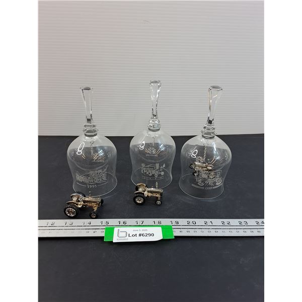 (3) New Holland Tractor Bells (Two Need Repair) - 1995, 97, 99