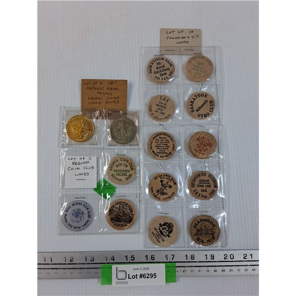 Wooden Nickels & Ontario Mining Metals - Assorted