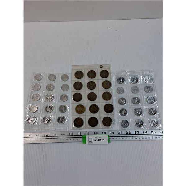 (45) Token/Coins: Shell's, Provincial Flowers, Misc