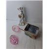 Image 3 : Easter Lot- Salt & Pepper Shaker, Trinket Dish, Misc.