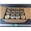 Image 1 : (12) Glass Canning Jars with Lids 4.25" Tall