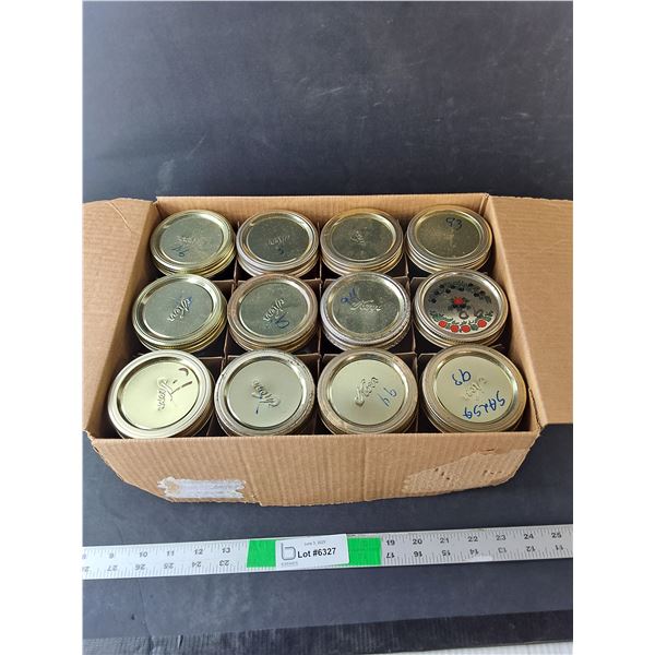 (12) Canning Jars with Lids 4.5" Tall