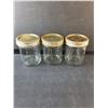 Image 2 : (12) Canning Jars with Lids 4.5" Tall