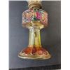 Image 2 : Colored Glass Oil Lamp
