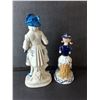 Image 2 : (2) Ceramic Victorian Style Figurines Up to 10.5" Tall
