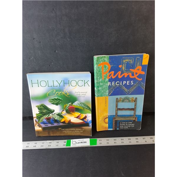 (2) Books- Hollyhock Cooks & Paint Recipes