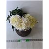 Image 1 : Artificial Flowers with Metal Pot Up to 14" Tall