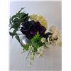 Image 2 : Artificial Flowers with Metal Pot Up to 14" Tall