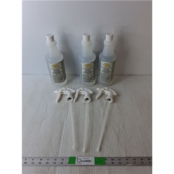 (3) Sunshine Hard Surface Sanitizers with Spray Nozzles, Cannot Ship