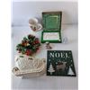 Image 2 : Christmas Lot- (4) Mugs, Cards, (2) Mini Wreaths, Misc.