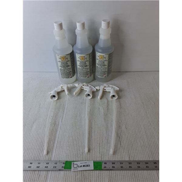 (3) Sunshine Hard Surface Sanitizers with Spray Nozzles, Cannot Ship