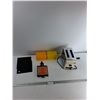 Image 1 : Assorted Items - (2) Rubber Mats, (2) Index Cards Holder, Toaster, Misc - Turns On