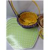 Image 2 : Assorted Items - (2) Weave Baskets, (4) Plastic Placemats, (4) Packs Of Paper Plates, Misc