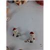 Image 7 : Assorted Christmas Items - Decorative Santa, (2) Christmas Door Hangars, (4) Candle Holders, Misc