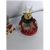 Image 9 : Assorted Christmas Items - Decorative Santa, (2) Christmas Door Hangars, (4) Candle Holders, Misc