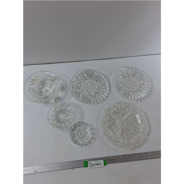 (6) Glass Dishes