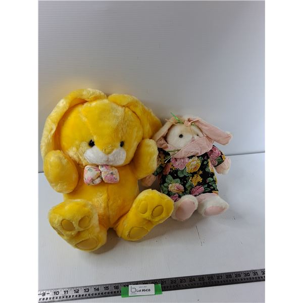 (2) Stuffed Rabbits