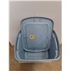 Image 5 : (2) Storage Totes And Posture Perfect Massage Cushion - As Is - CANNOT SHIP