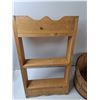 Image 3 : Wooden Rack And Wooden Basket