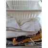 Image 3 : Assorted Items- Laundry Basket, (2) Pillows , Pillowcases, Misc