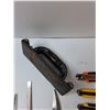 Image 5 : Assorted Items - Exacto knifes, Chisels, Measuring Tape, Misc