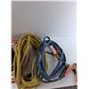 Image 3 : (3) Extension Cords, Rope, Jump Cables - As Is