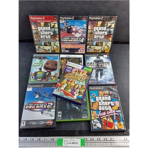Various Empty Game Disc Cases