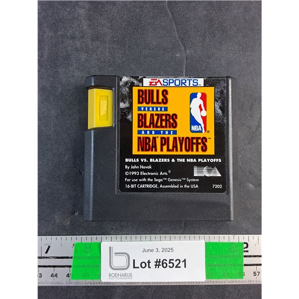 Sega Genesis Bulls vs Blazers Game Cartridge - Authenticity Not Guaranteed
